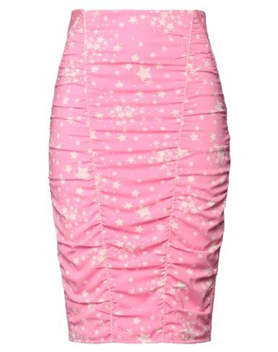 Elisabetta Franchi Woman Midi Skirt Pink Size 4 Polyester, Elastane, Polyamide, Viscose In Pink