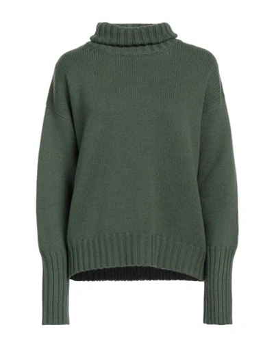 Shop Aragona Woman Turtleneck Military Green Size 8 Wool, Cashmere