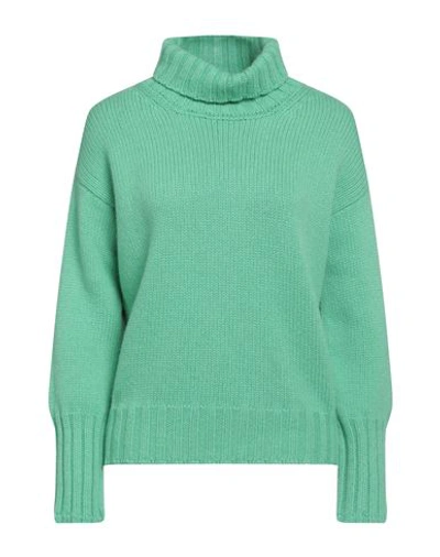 Shop Aragona Woman Turtleneck Green Size 8 Cashmere