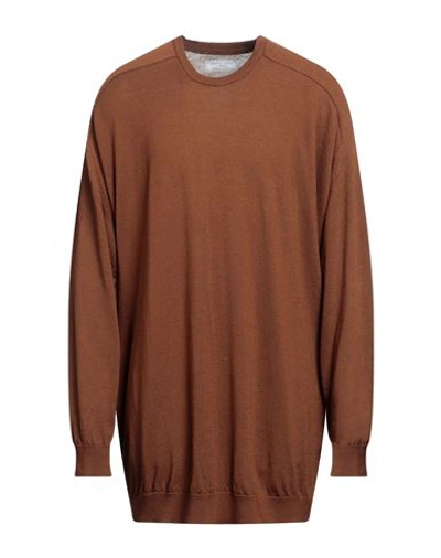 Shop Société Anonyme Man Sweater Camel Size Onesize Virgin Wool In Beige