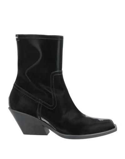 Shop Armani Exchange Woman Ankle Boots Black Size 5.5 Soft Leather