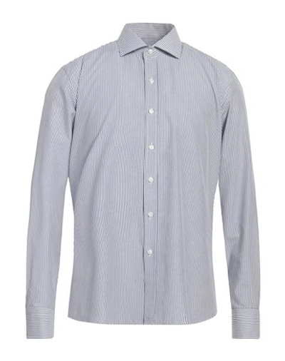 Shop Egon Von Furstenberg Man Shirt Midnight Blue Size 17 Cotton