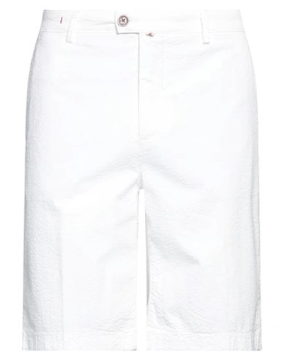 Shop Baronio Man Shorts & Bermuda Shorts White Size 38 Cotton, Elastane