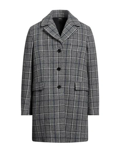 Shop Aspesi Man Coat Grey Size L Virgin Wool
