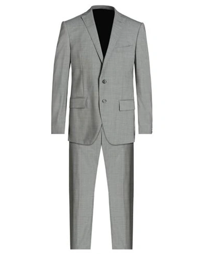 Shop Luigi Bianchi Mantova Man Suit Light Grey Size 46 Virgin Wool, Lyocell
