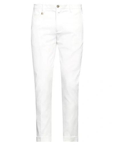 Shop Barbati Man Pants White Size 36 Cotton, Elastane