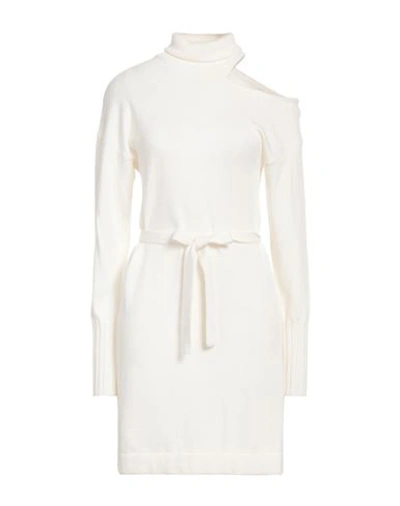 Suoli Woman Mini Dress Cream Size 4 Wool, Viscose, Polyamide, Cashmere In White