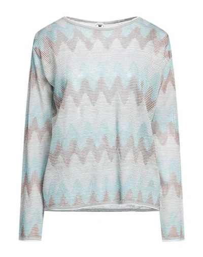 Shop M Missoni Woman Sweater Sky Blue Size L Viscose, Cotton, Wool, Polyamide