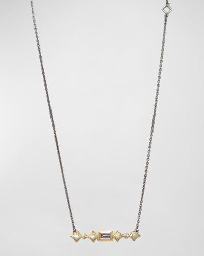 Shop Armenta Crivelli Bar Necklace With Opal And Morganite In Gold