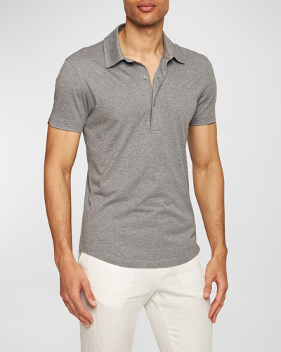 Shop Orlebar Brown Men's Sebastian Cotton-silk Polo Shirt In Cinder