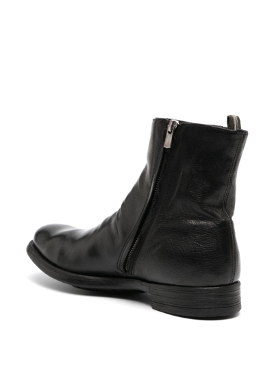 Shop Officine Creative Zip-up Leather Ankle Boots In Black