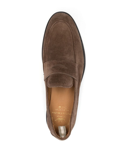 Shop Officine Creative Opera Flexi 101 Suede Loafers In Brown
