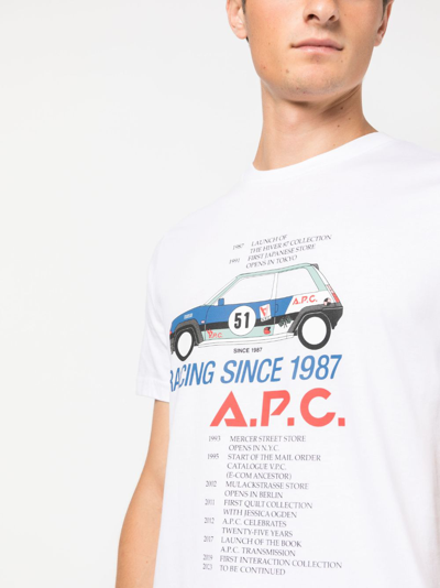 Shop Apc Martin Graphic-print T-shirt In White