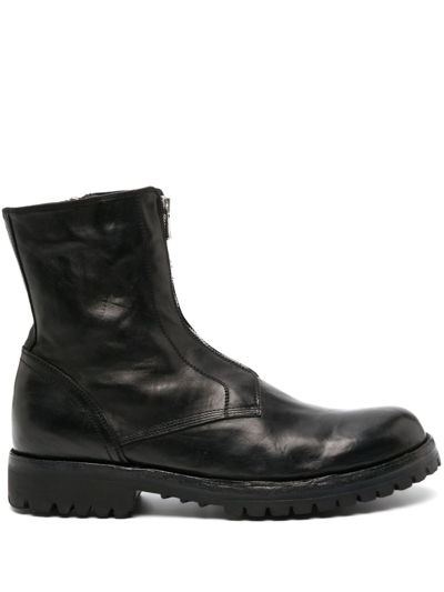 Shop Officine Creative Ikonic 003 Leather Ankle Boots In Black