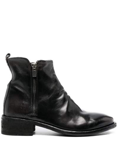 Officine Creative Seline 40mm Leather Boots In Black