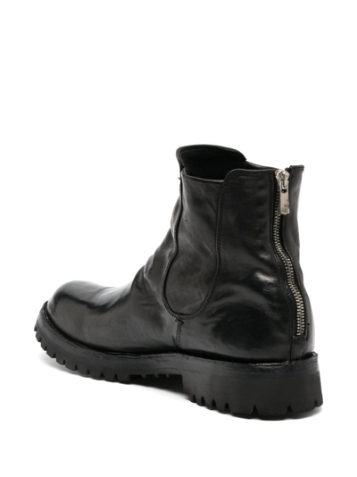Shop Officine Creative Ikonic 005 Leather Ankle Boots In Black