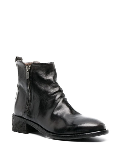 Officine Creative Seline 40mm Leather Boots In Black