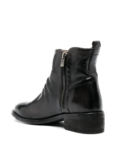 Officine Creative Seline 40mm Leather Boots In Black
