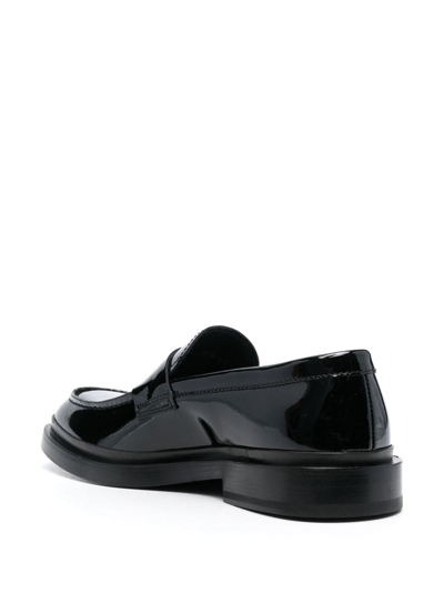 Shop Officine Creative Concrete 009 Leather Loafers In Black