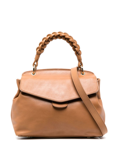 Shop Officine Creative Nolita Woven 201 Leather Tote Bag In Brown