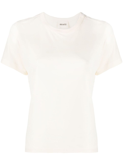 Shop Khaite The Emmylou T-shirt In Neutrals