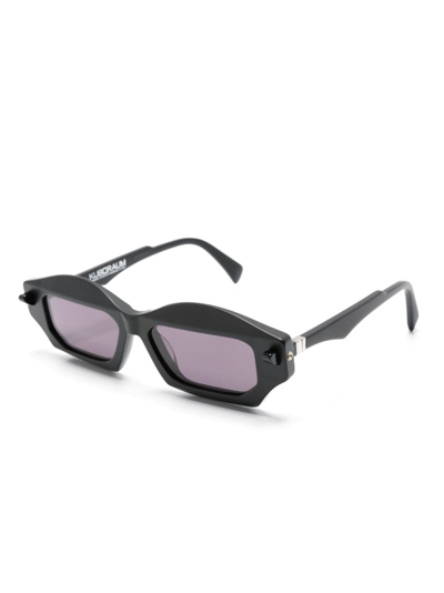 Shop Kuboraum Geometric-frame Tinted-lenses Sunglasses In Black