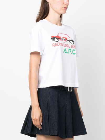 Shop Apc Sally Graphic-print T-shirt In White