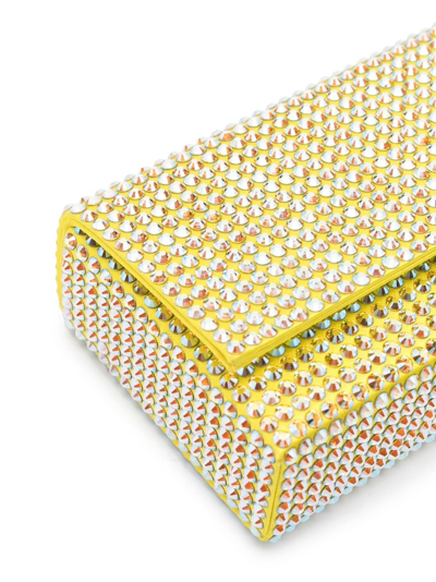 Amina Muaddi Mini Paloma Clutch Bag In Yellow