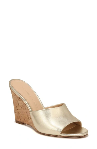 Shop Veronica Beard Dali Wedge Sandal In Platinum