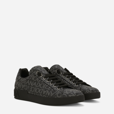 Dolce & Gabbana Logo Jacquard Low-top Sneakers In Multicolor