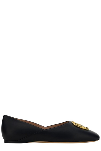 Shop Bally Gerry Logo Plaque Slippers In Black
