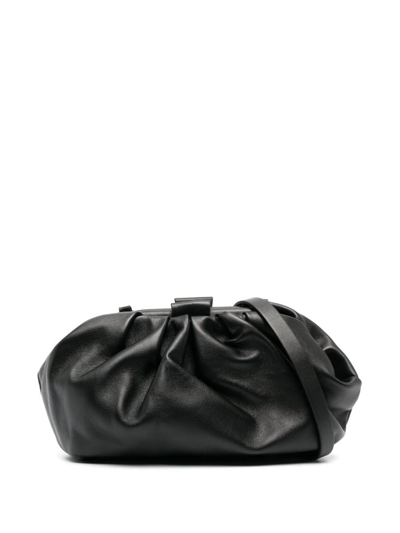 Shop Fabiana Filippi Leather Clutch Bag In Black