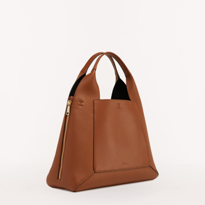 Shop Furla Gilda L Tote Bags In Ghn00 Cognac H+nero