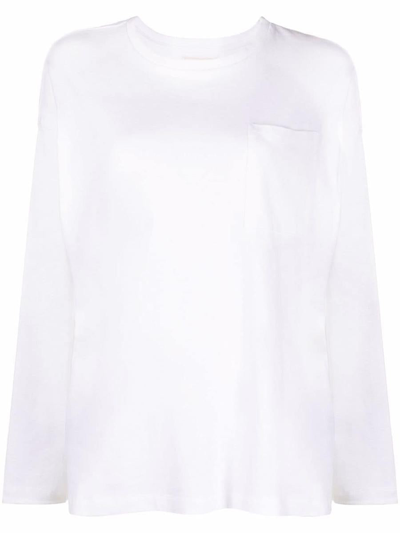Shop Khaite Imogen Long Sleeve T-shirt Clothing In White