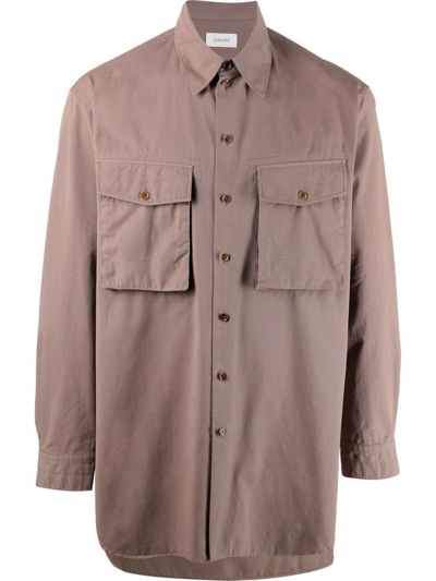 Shop Lemaire Military Shirt Clothing In Pu813 Misty Mauve