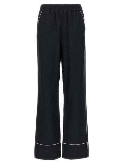 Shop Off-white Off Jacquard Pajama' Pants In Black