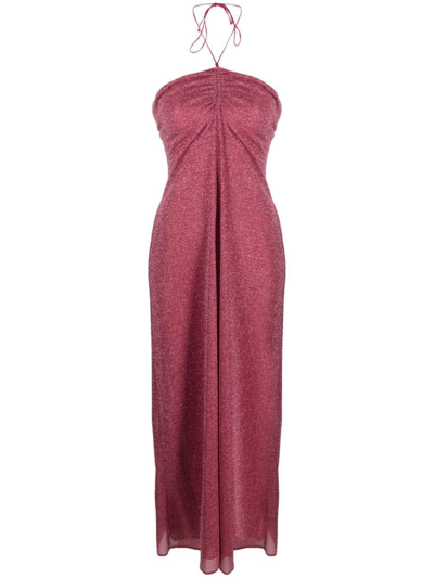 Shop Oseree Oséree Lumiere Empire Dress Clothing In Pink &amp; Purple