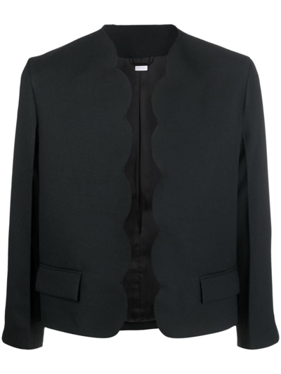 Shop Random Identities Tailored Scallop Edge Jacket Clothing In 10000 Black