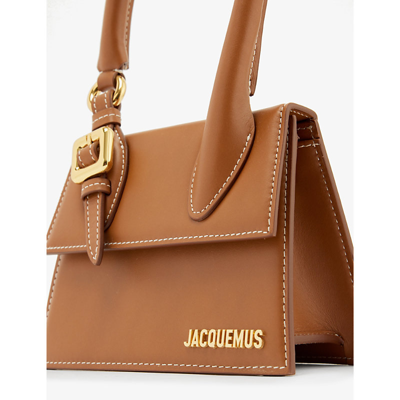 Shop Jacquemus Light Brown 2 Le Chiquito Moyen Leather Cross-body Bag