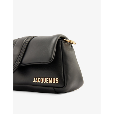 Shop Jacquemus Le Petit Bambimou Puffy Leather Shoulder Bag In Black