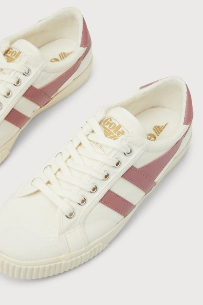 Shop Gola Tennis Mark Cox Off White And Dusty Rose Lace-up Sneakers
