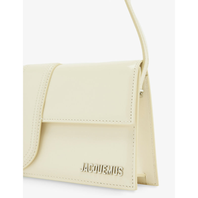 Shop Jacquemus Women's Off-white Le Bambino Long Leather Shoulder Bag