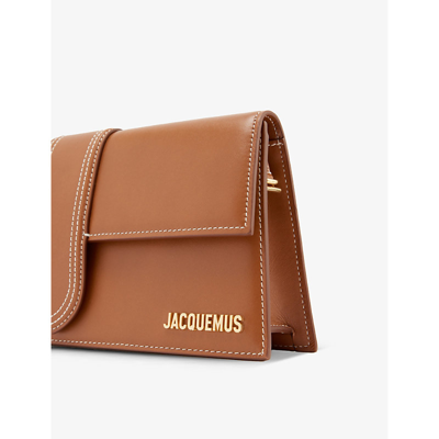 Shop Jacquemus Women's Light Brown 2 Le Bambino Long Leather Shoulder Bag