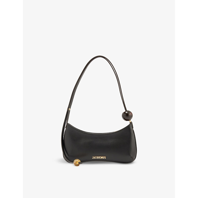 Jacquemus Womens Black Le Bisou Perle Leather Shoulder Bag