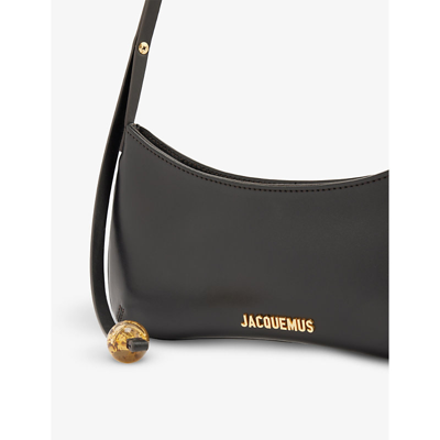 Jacquemus Womens Black Le Bisou Perle Leather Shoulder Bag