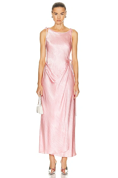 Shop Acne Studios Slip Dress In Fresh Pink