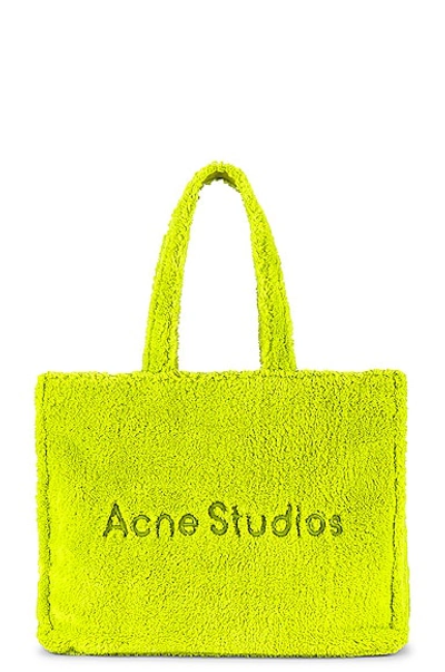 Shop Acne Studios Tote Bag In Lime Green