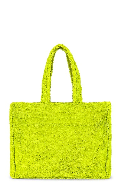 Shop Acne Studios Tote Bag In Lime Green