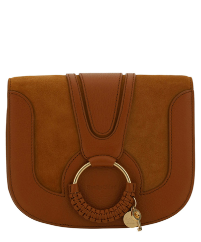 Shop Chloé Hana Crossbody Bag In Brown