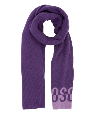 Shop Moschino Scarf In Violet